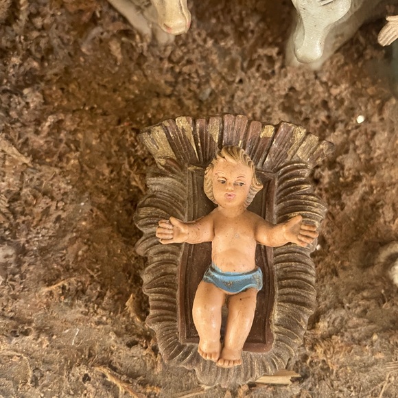 Vintage Italian Nativity Scene Set 10 Figurines Mid-Century - Picture 15 of 15